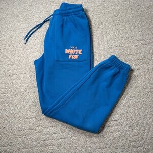 Blue Logo Jogger Sweatpants | White Fox Style | No Brand Tag